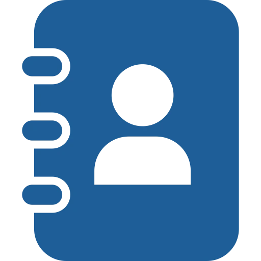 notebook of contact icon